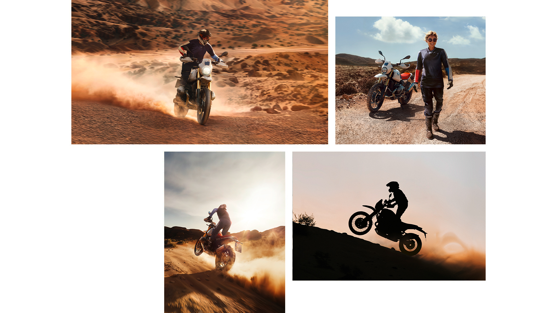 Collage of the design highlights of the stylish roadster R 12 nineT from BMW Motorrad